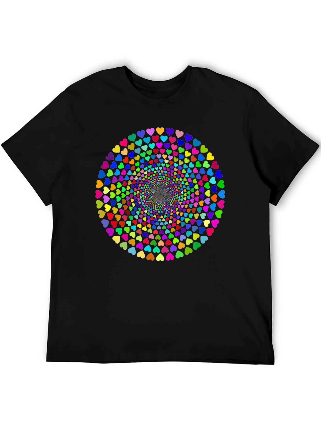 Heart Swirl Black T-Shirt
