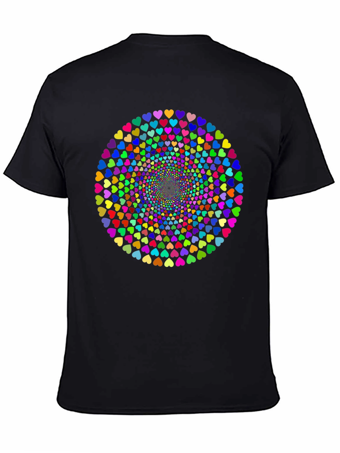 Heart Swirl Black T-Shirt