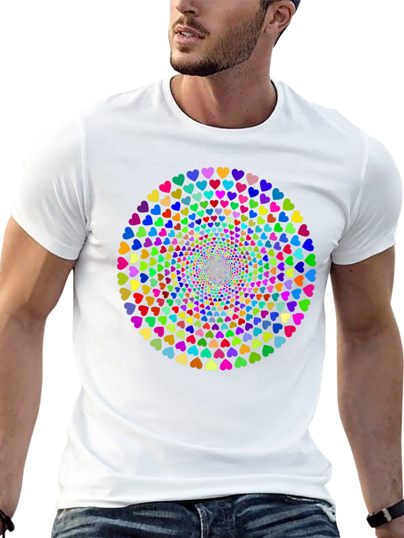 Heart Swirl Black T-Shirt