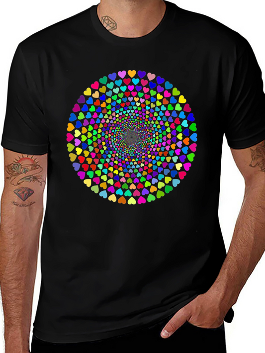 Heart Swirl Black T-Shirt
