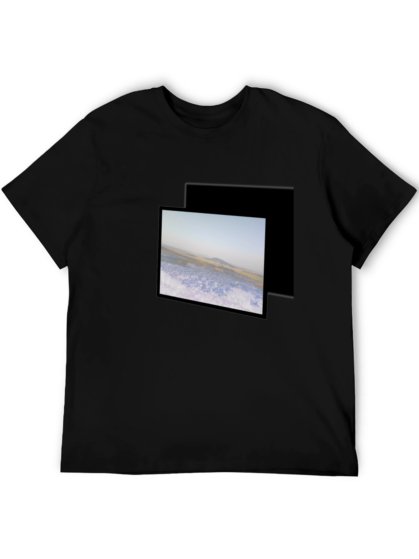 Black Graphic Tee - Nature Scene