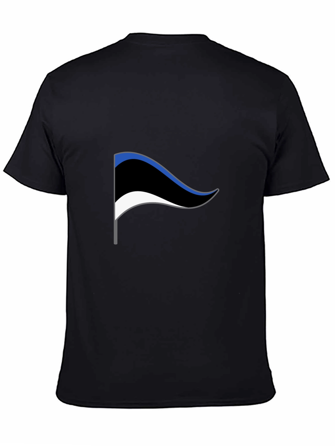 Estonia Flag Tee - Black Graphic T-Shirt