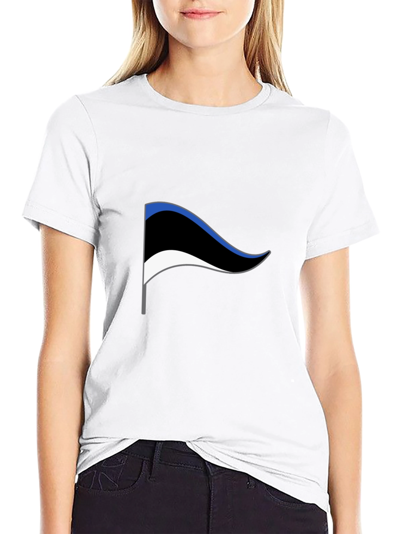 Estonia Flag Tee - Black Graphic T-Shirt