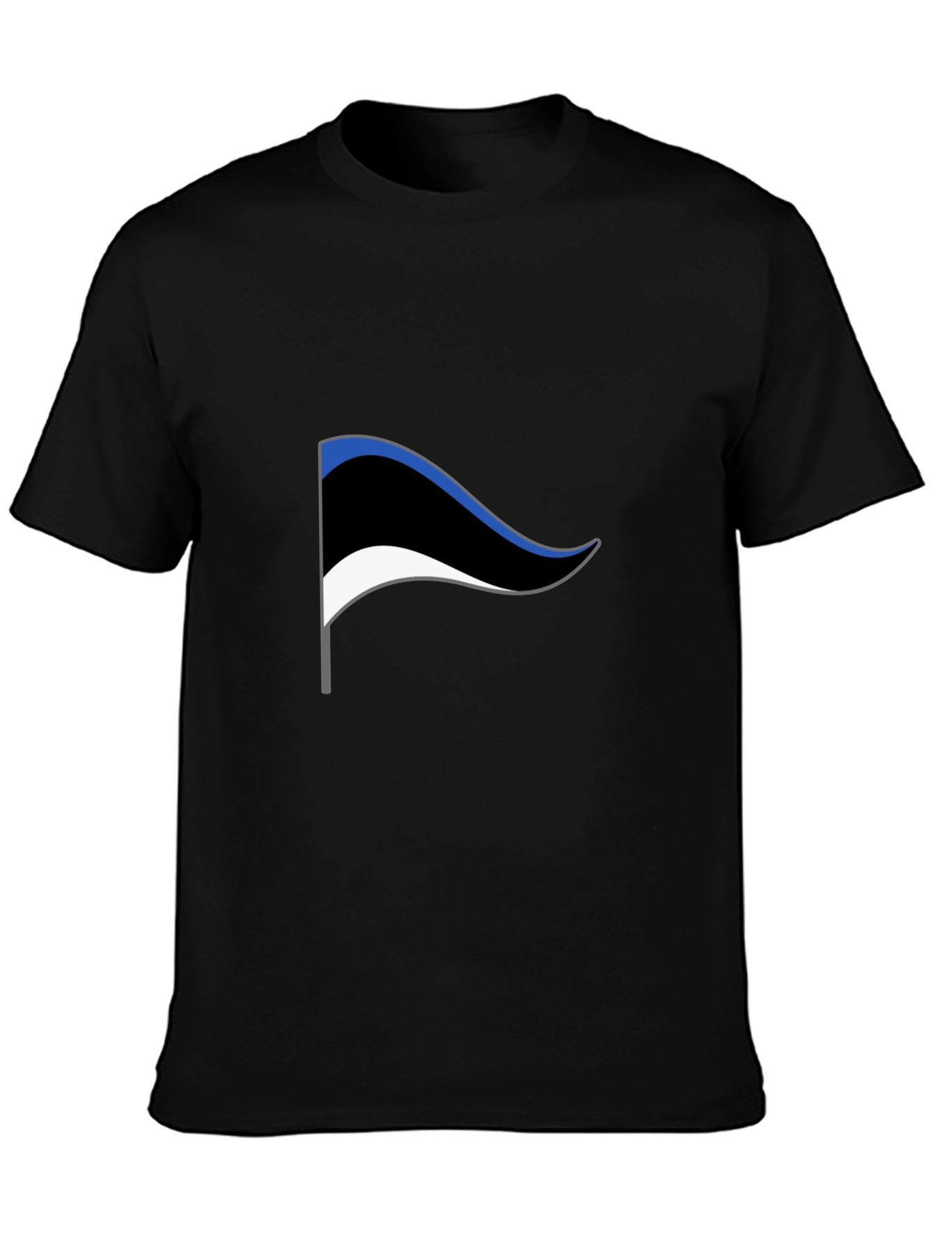 Estonia Flag Tee - Black Graphic T-Shirt
