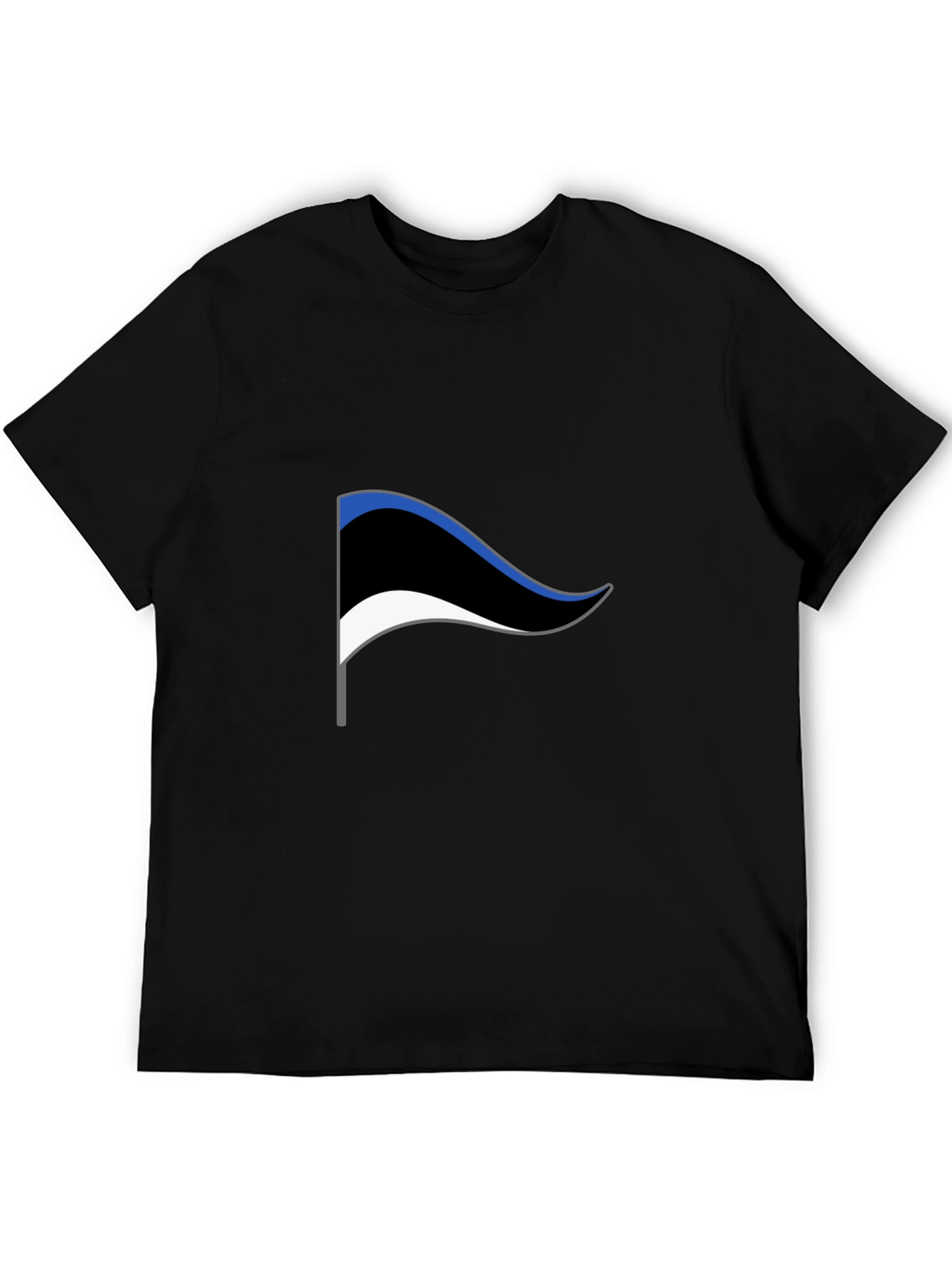 Estonia Flag Tee - Black Graphic T-Shirt
