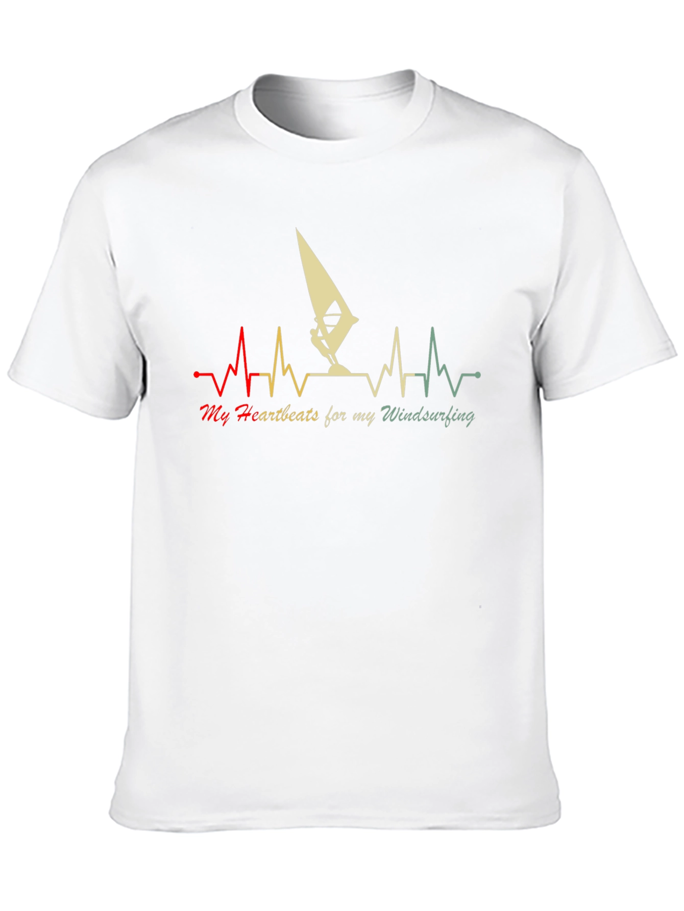 Windsurfing Heartbeat T-Shirt - Passionate Graphic Tee