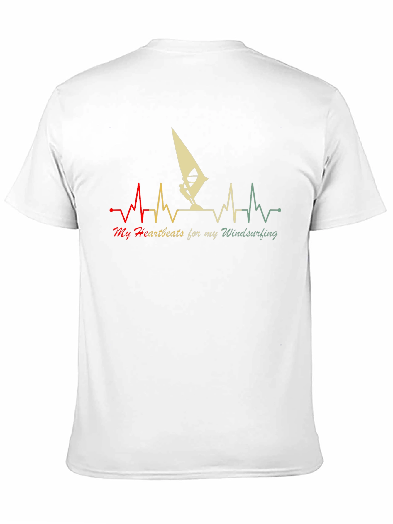 Windsurfing Heartbeat T-Shirt - Passionate Graphic Tee