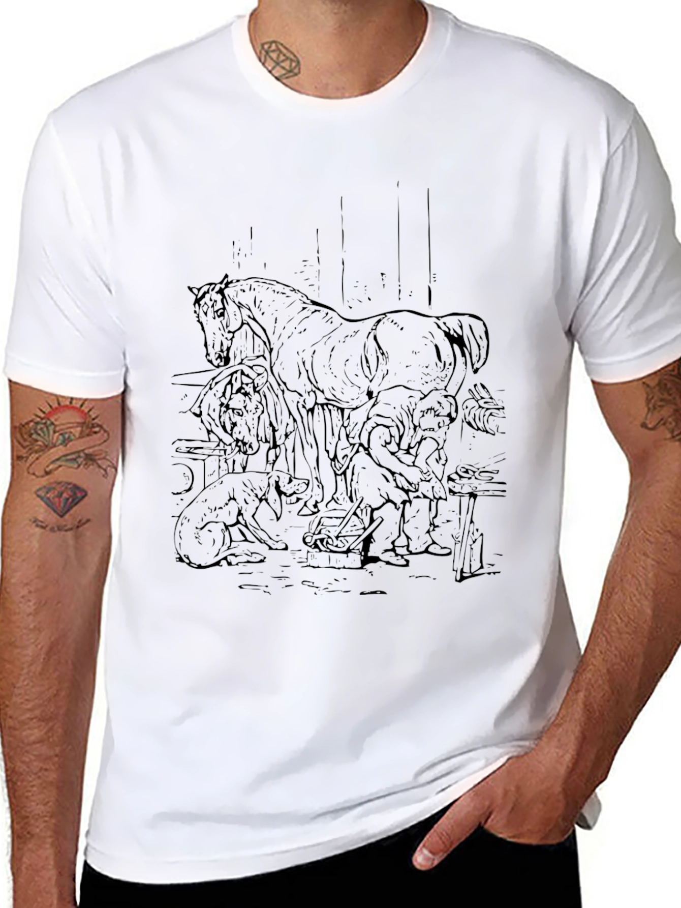 Black Horse Farrier Graphic Tee