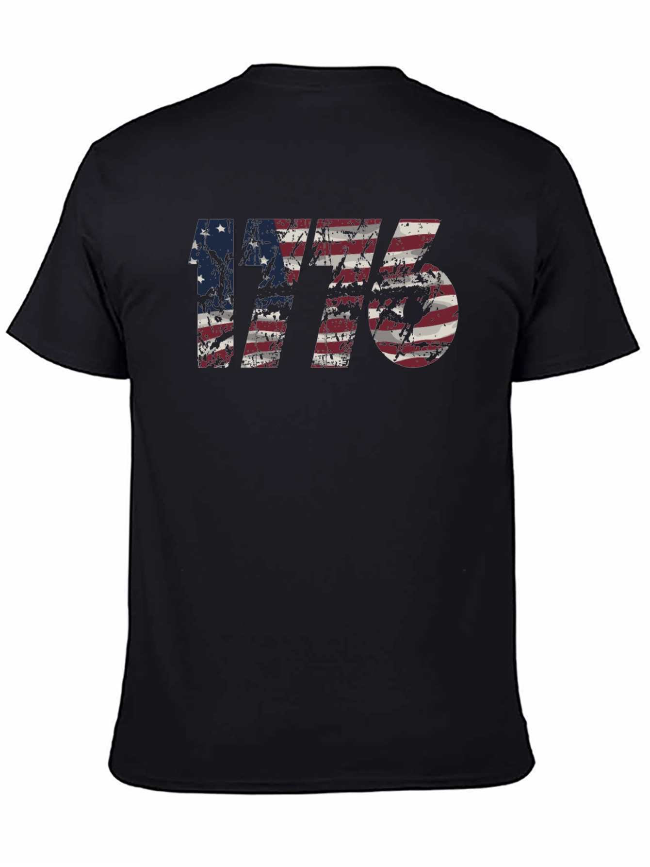 Distressed American Flag 1776 Graphic Tee