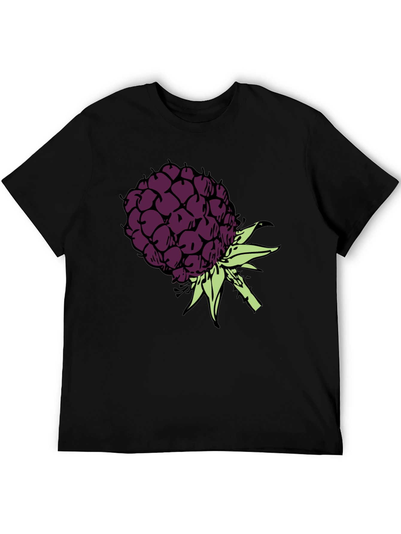 Black T-Shirt with Blackberry Graphic