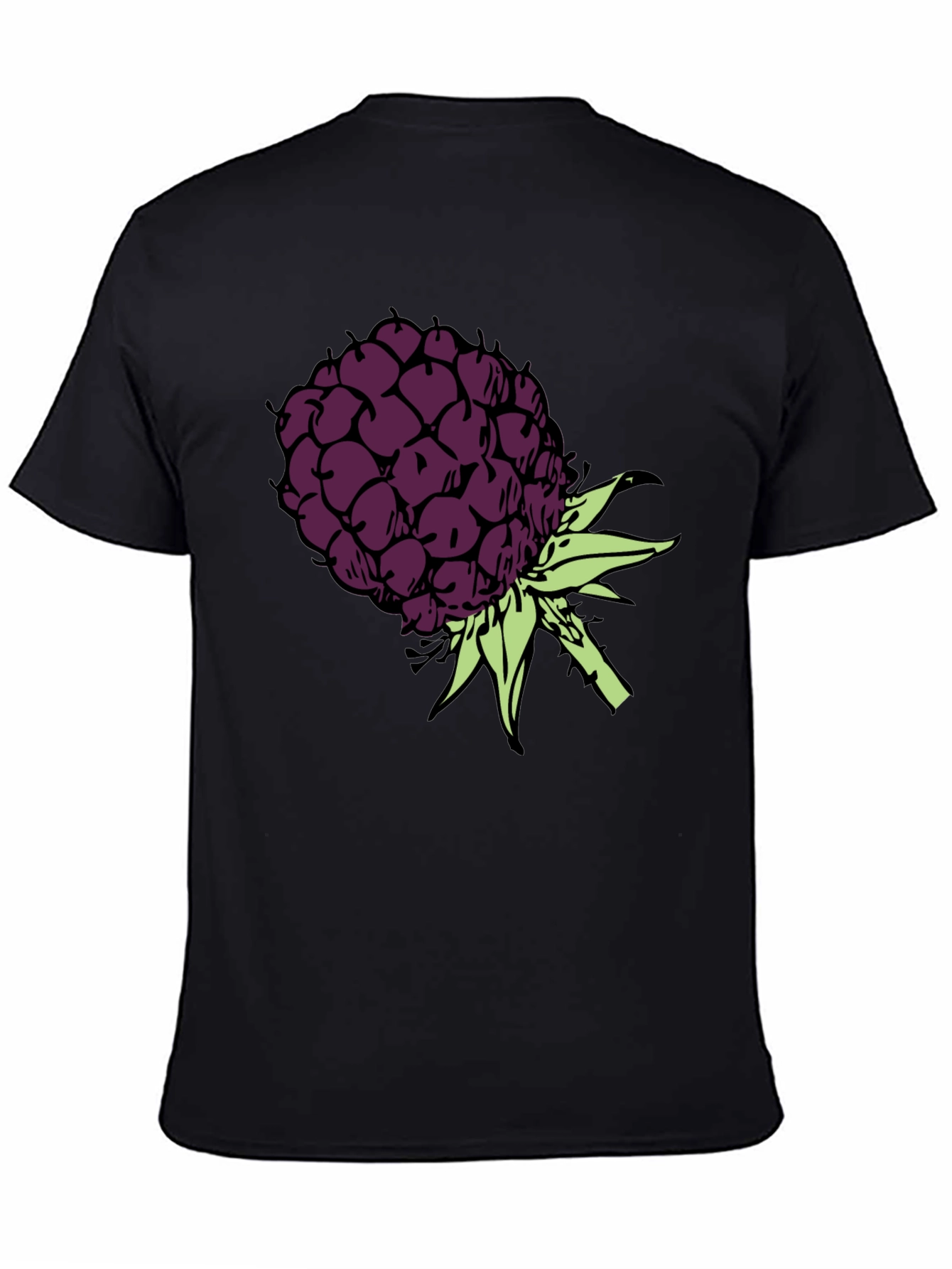 Black T-Shirt with Blackberry Graphic
