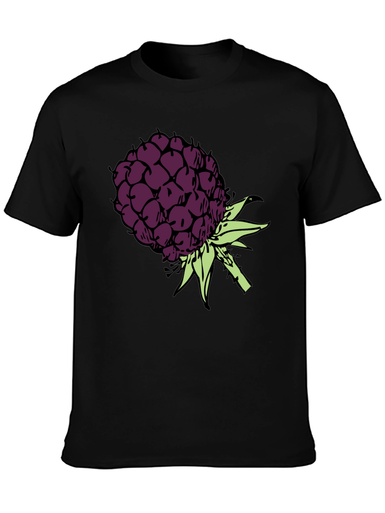 Black T-Shirt with Blackberry Graphic