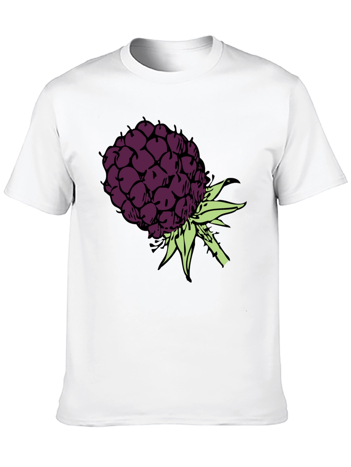 Black T-Shirt with Blackberry Graphic