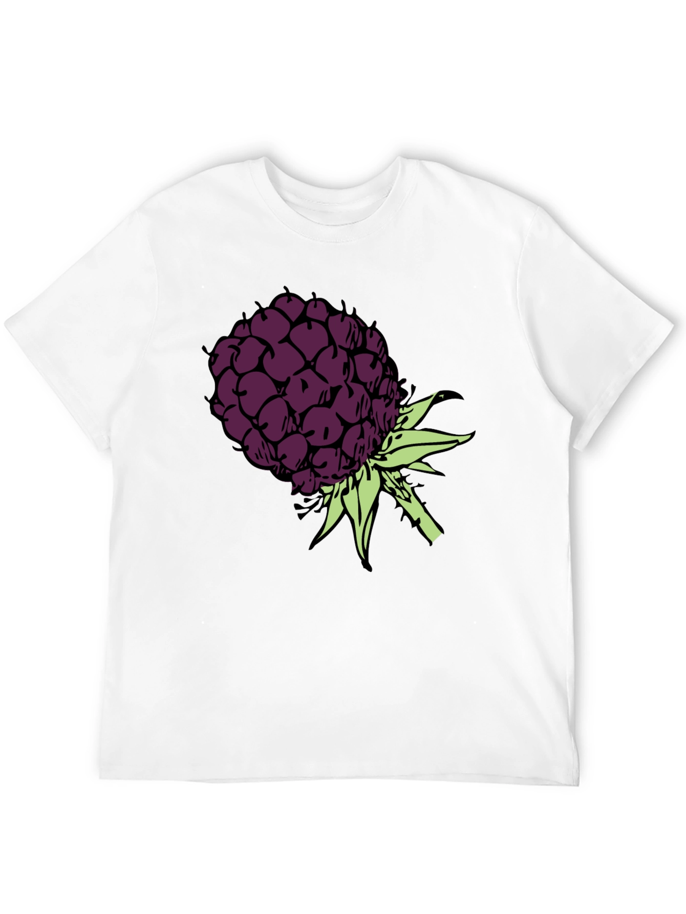 Black T-Shirt with Blackberry Graphic