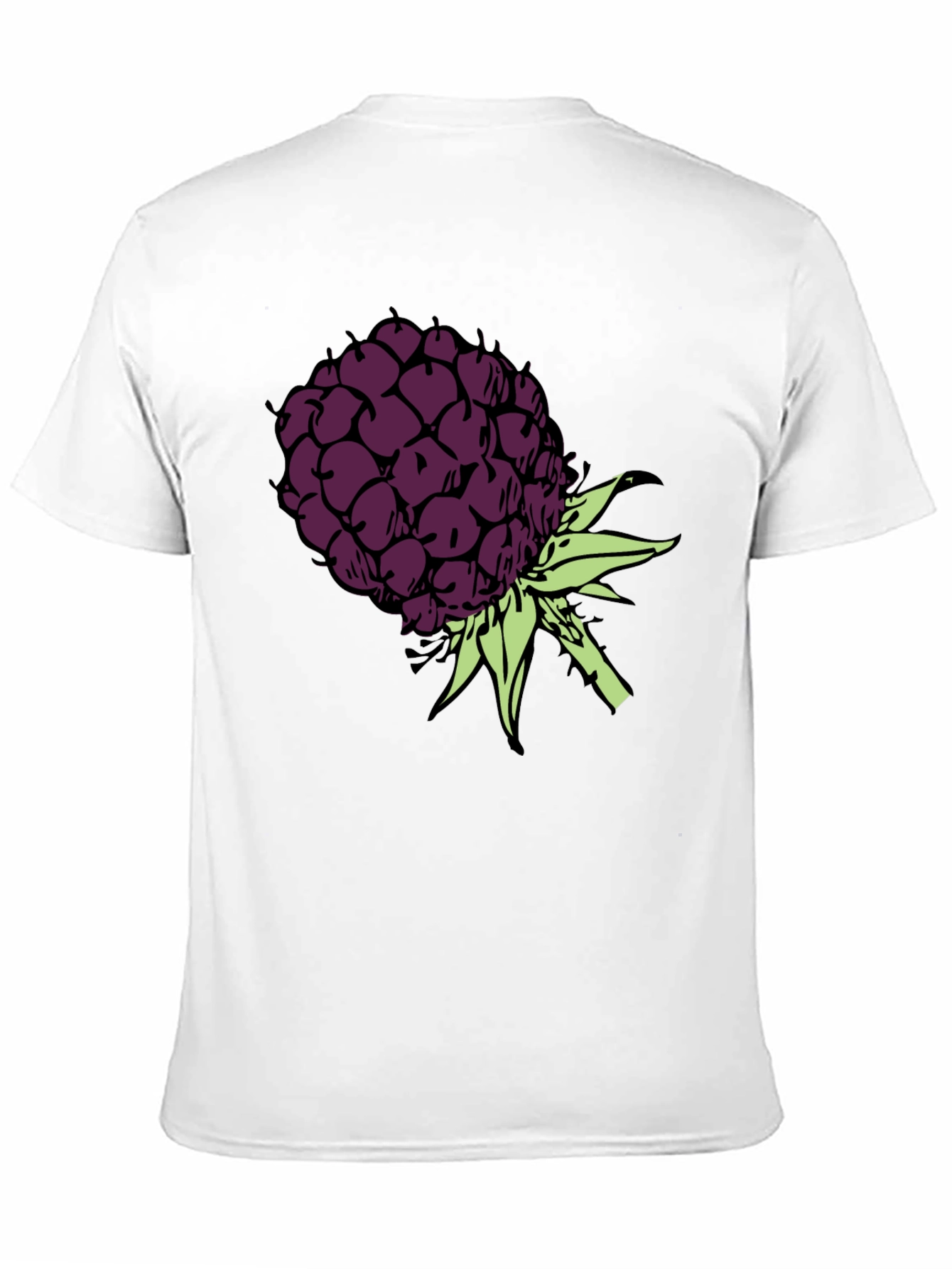 Black T-Shirt with Blackberry Graphic
