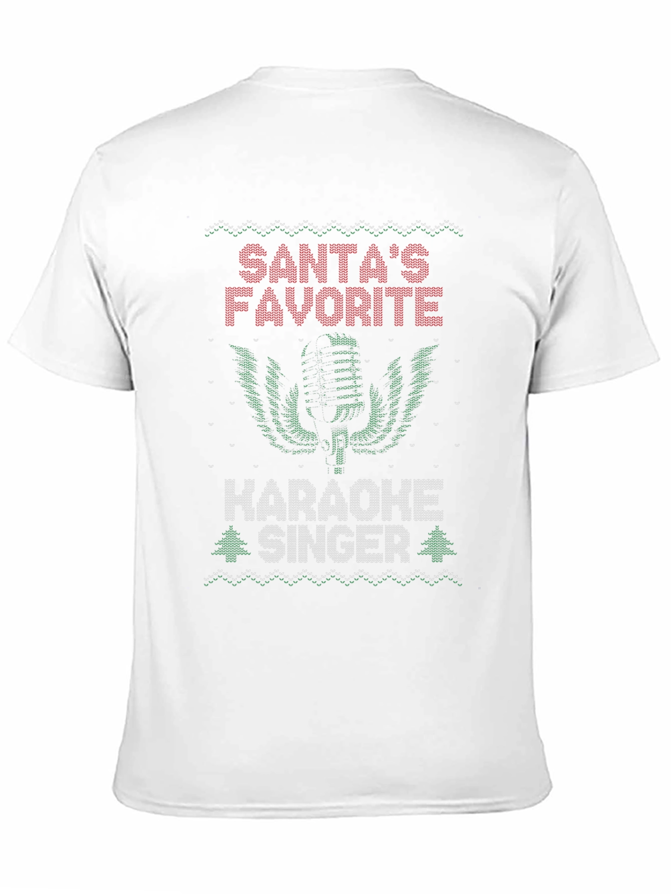 Santas Favorite Karaoke Singer Ugly Christmas Sweater T-Shirt