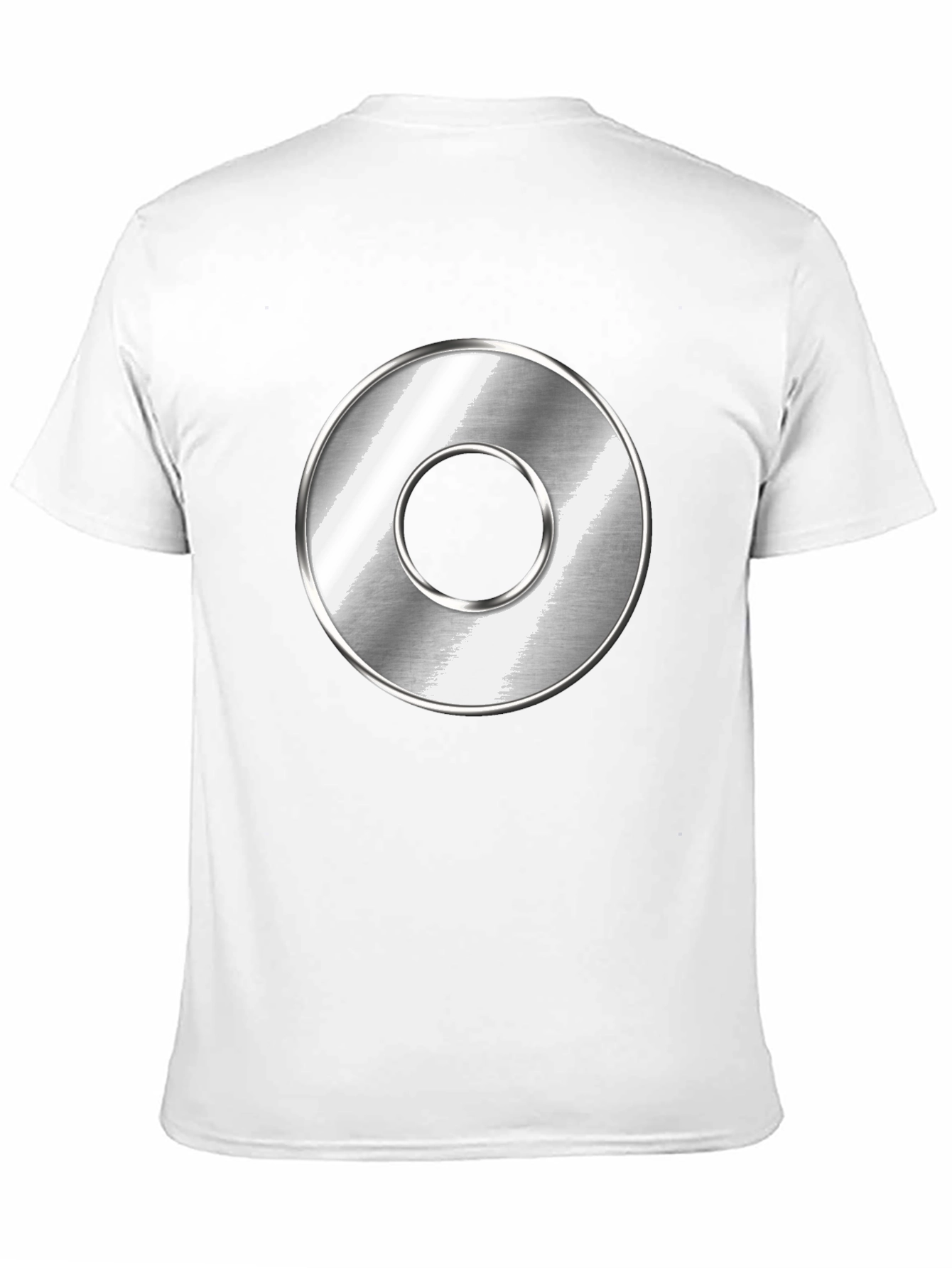 Mens Black T-Shirt with Metallic Circle Design