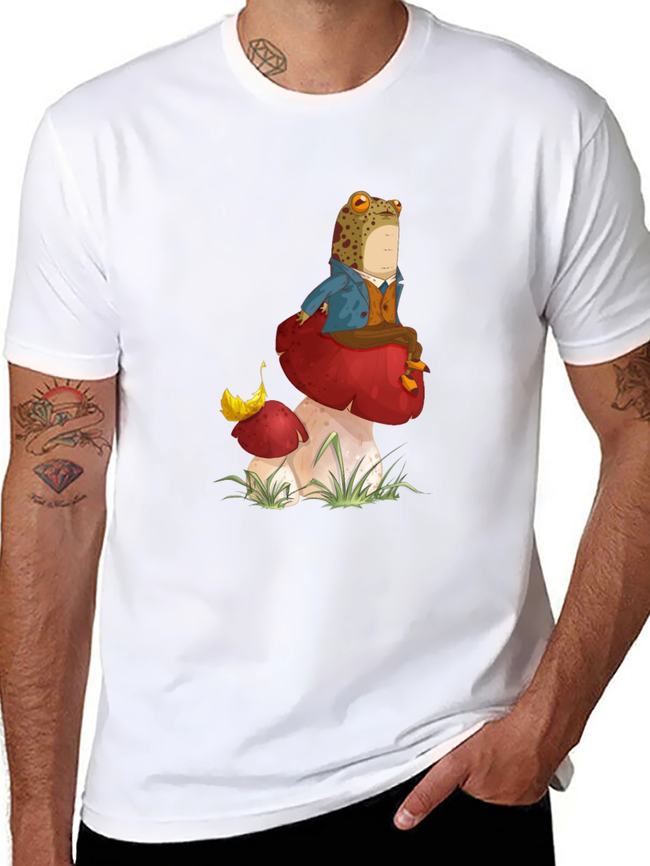 Frog on Mushroom Graphic Tee
