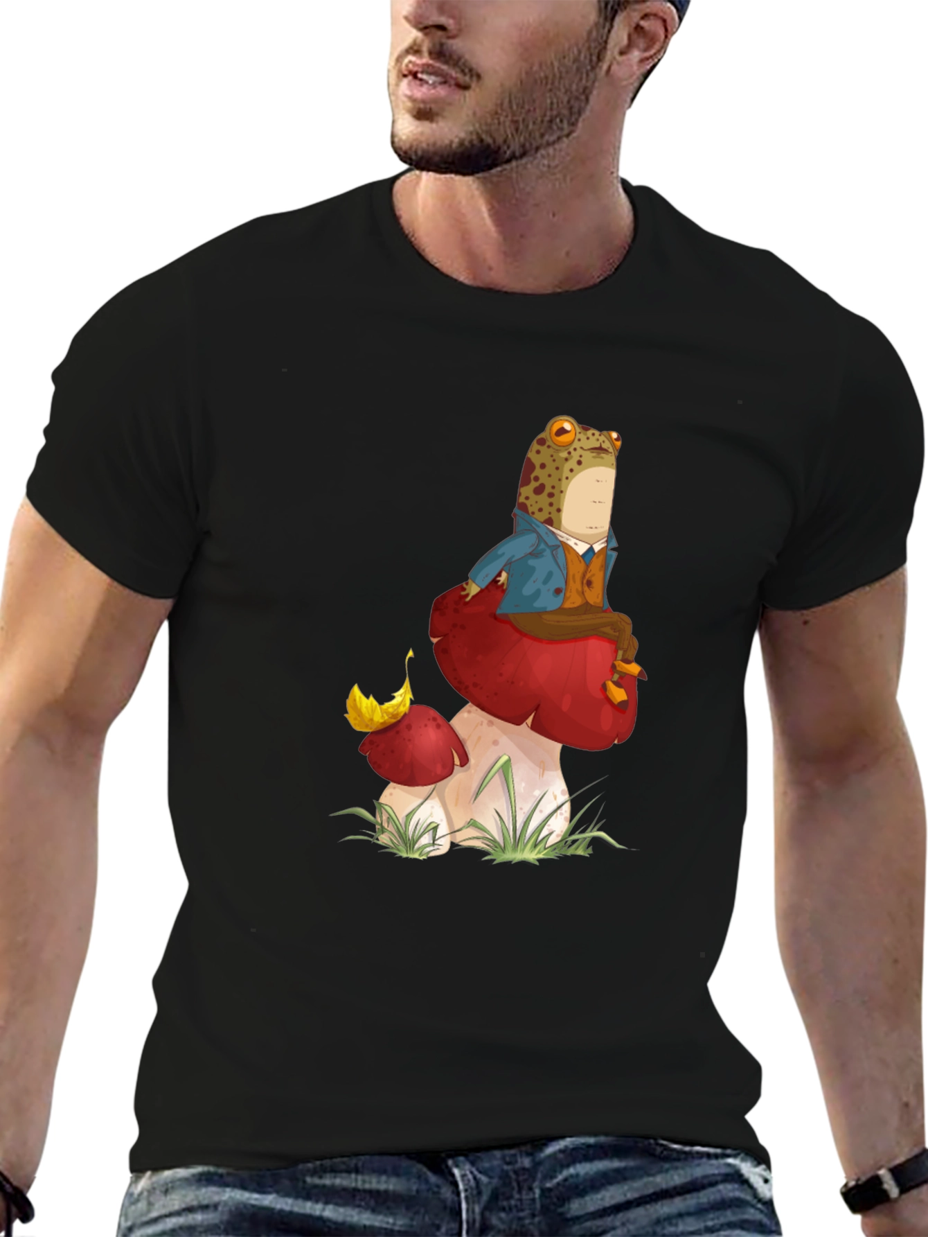 Frog on Mushroom Graphic Tee
