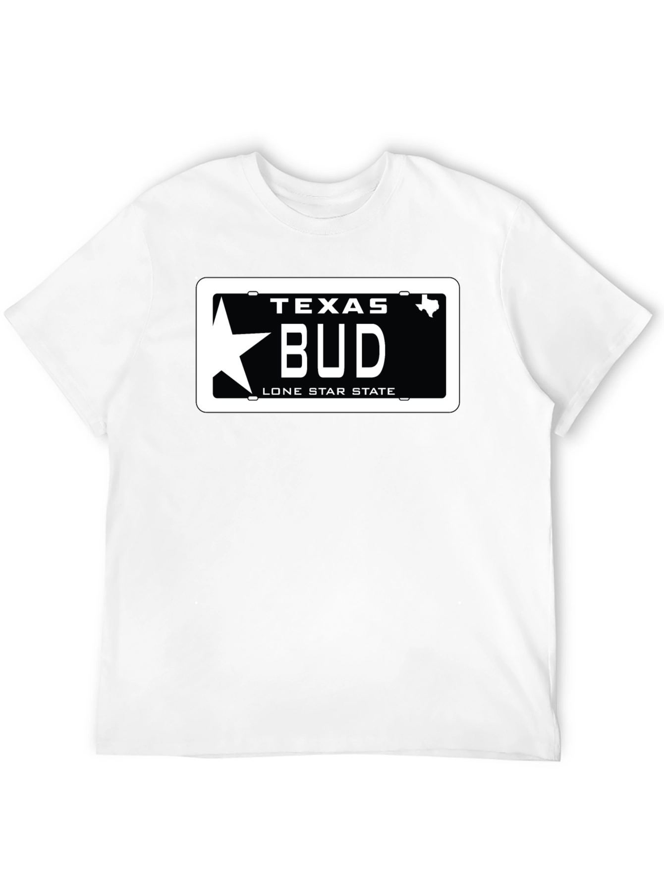 Texas BUD License Plate T-Shirt