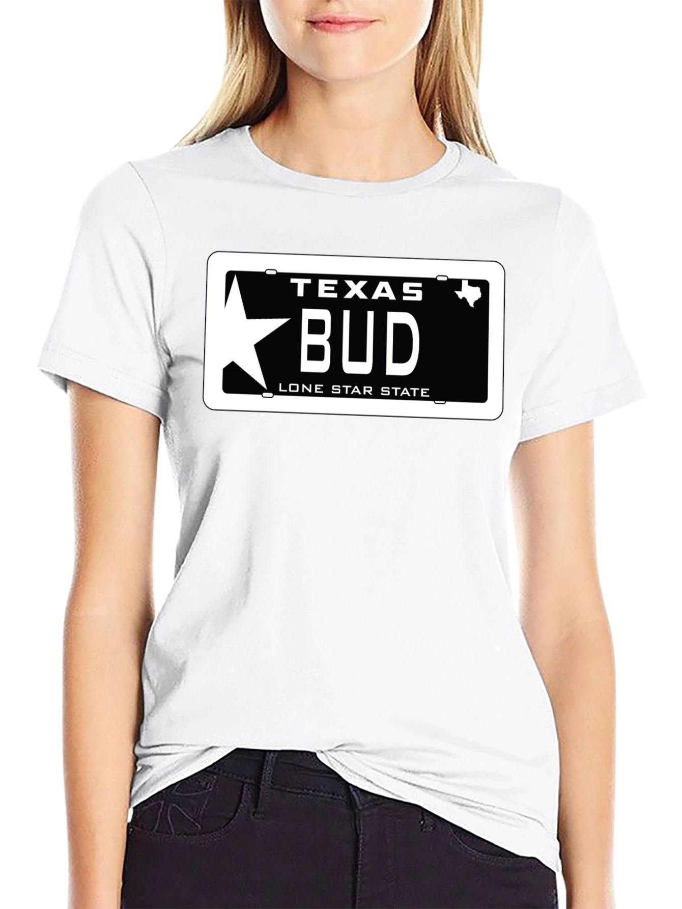 Texas BUD License Plate T-Shirt
