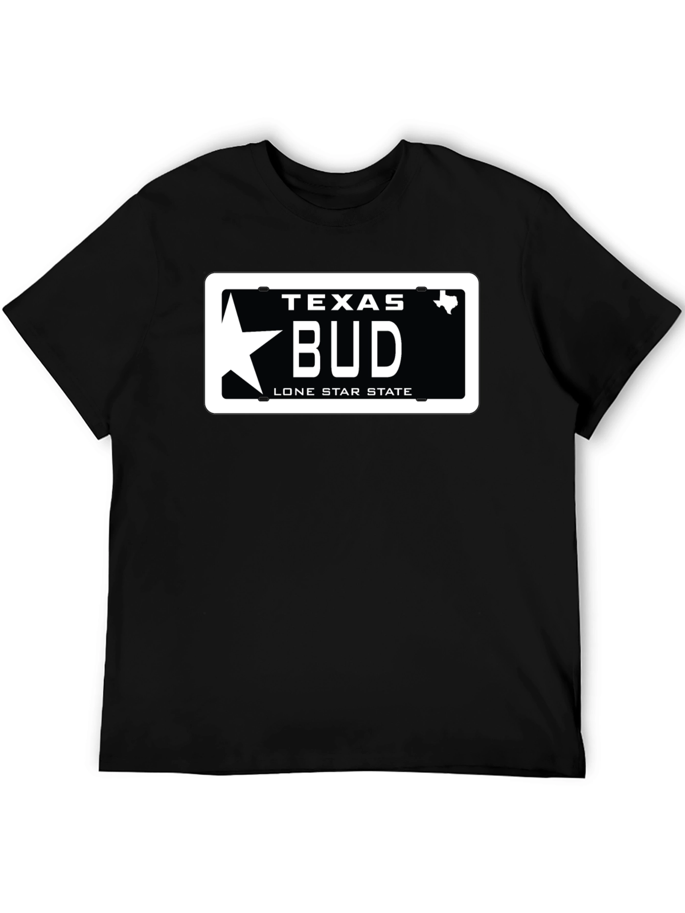 Texas BUD License Plate T-Shirt