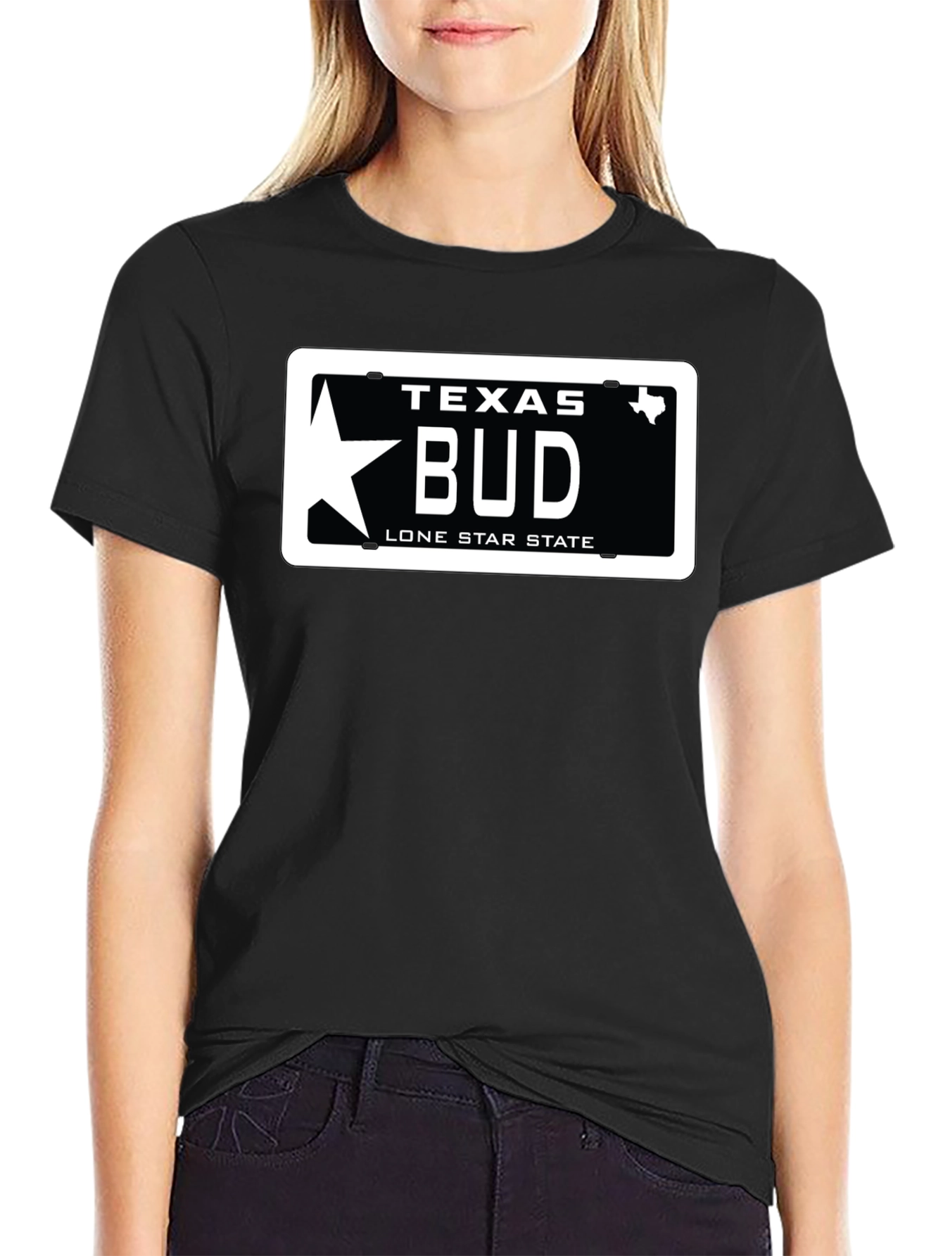Texas BUD License Plate T-Shirt