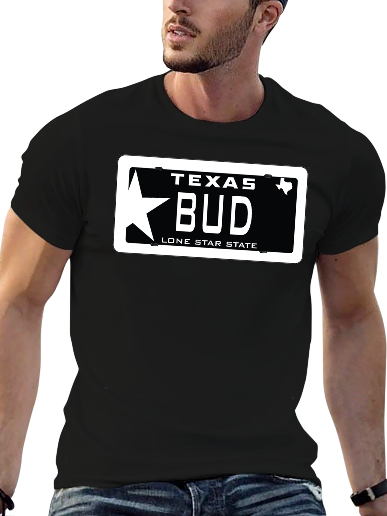 Texas BUD License Plate T-Shirt