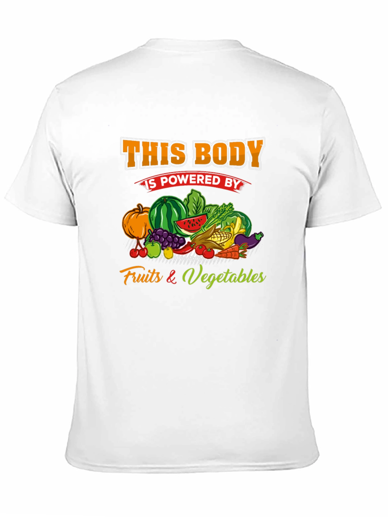 Powered By Fruits & Vegetables Graphic Tee