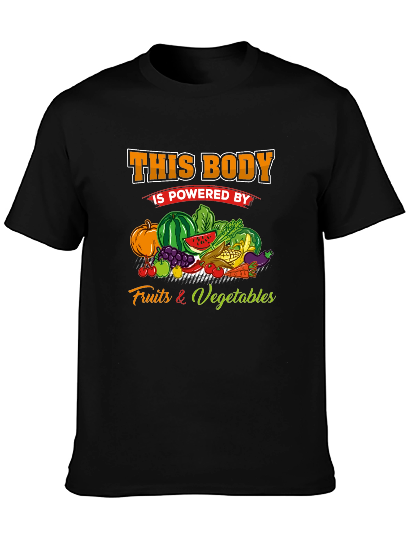 Powered By Fruits & Vegetables Graphic Tee
