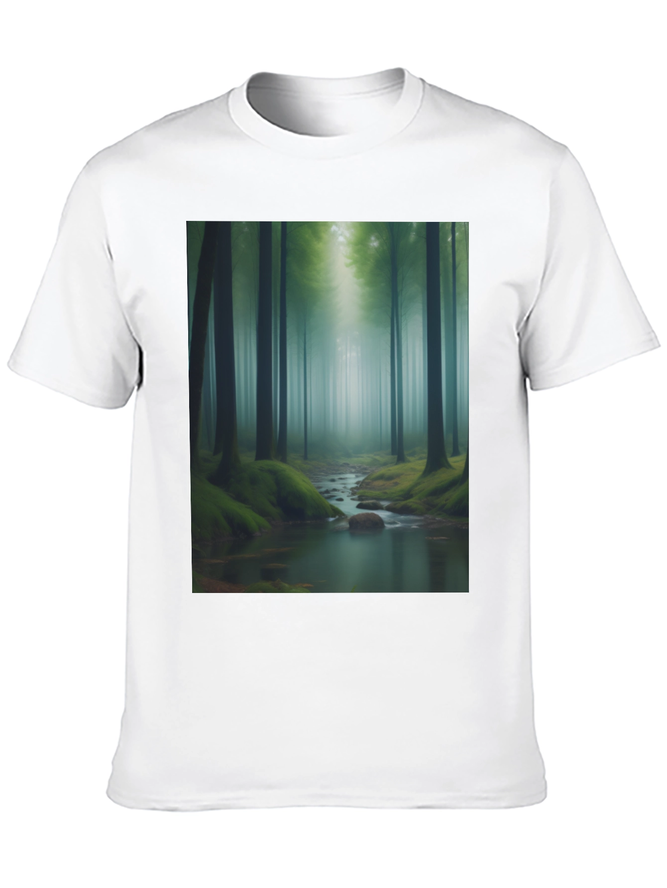 Forest Stream Graphic Tee - Nature T-Shirt