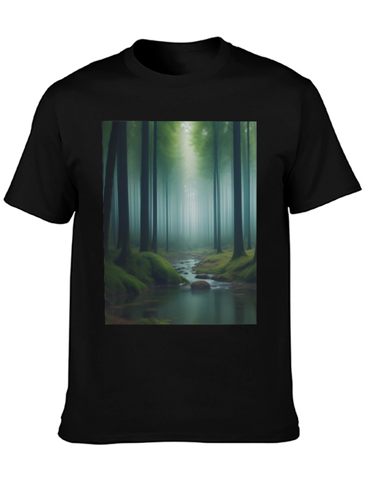 Forest Stream Graphic Tee - Nature T-Shirt