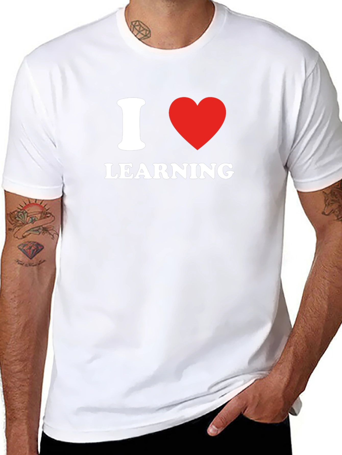 I Heart Learning Black T-Shirt