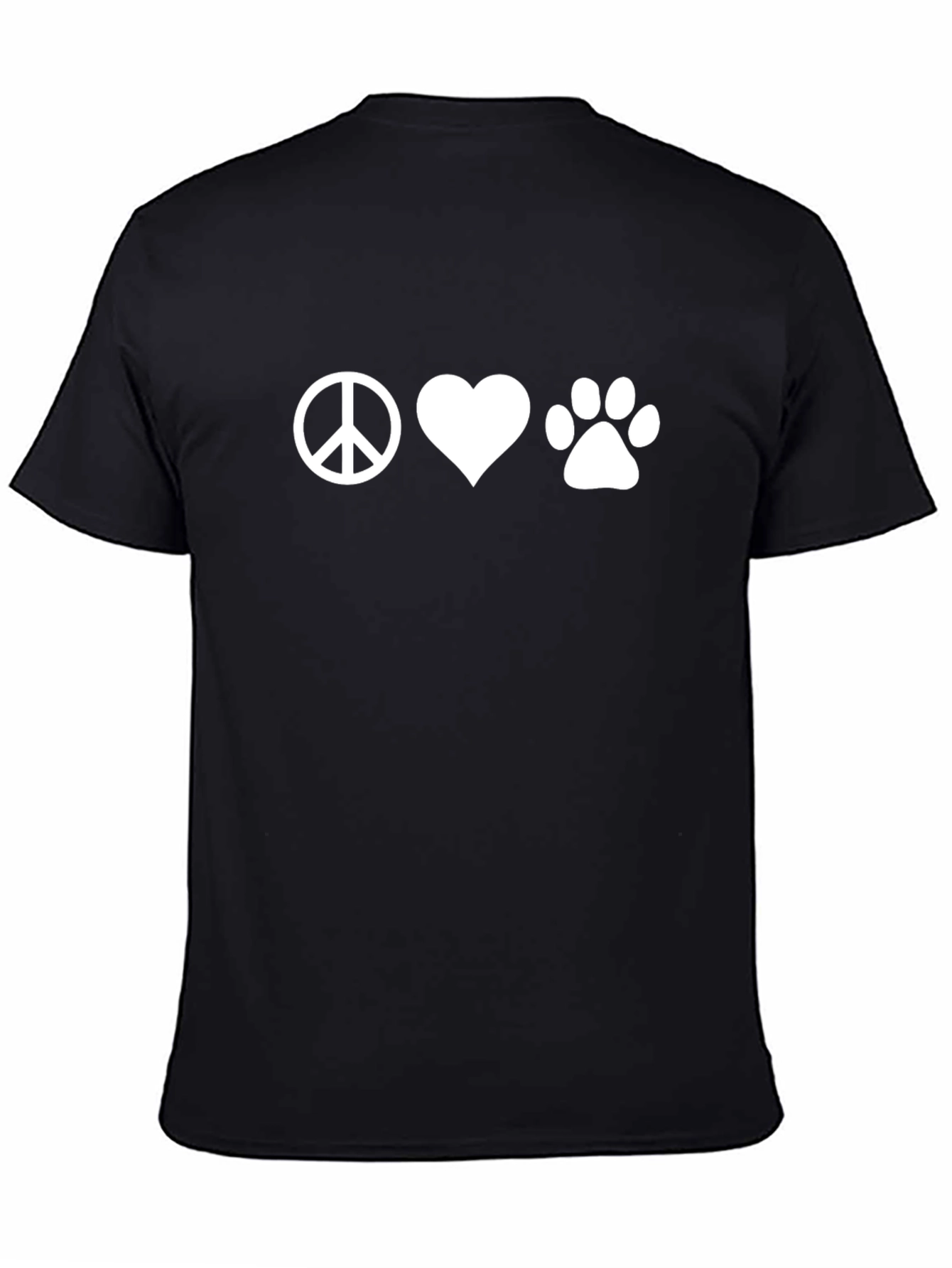 Peace Love Paw T-Shirt - Black