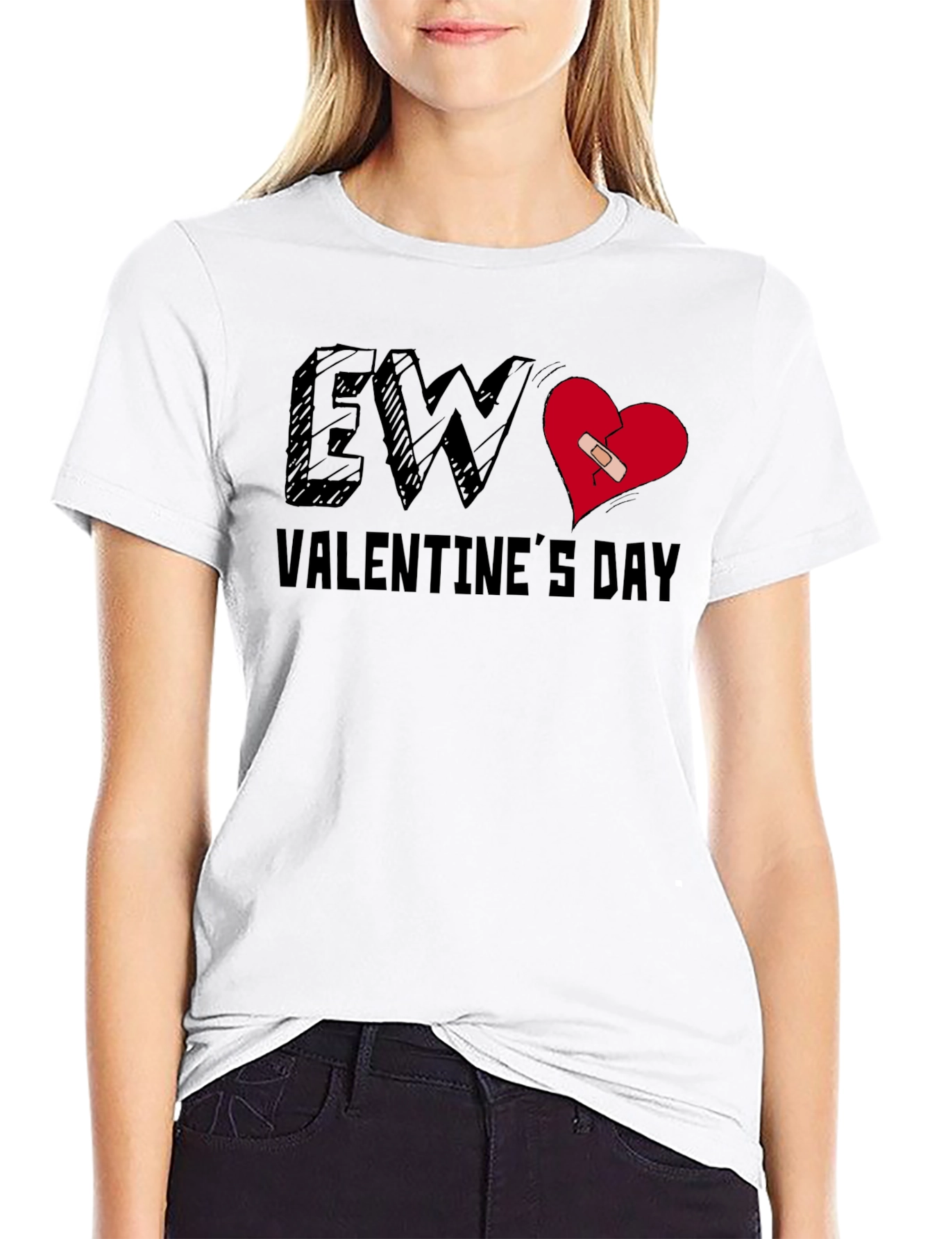 Ew Valentines Day T-Shirt Broken Heart Tee