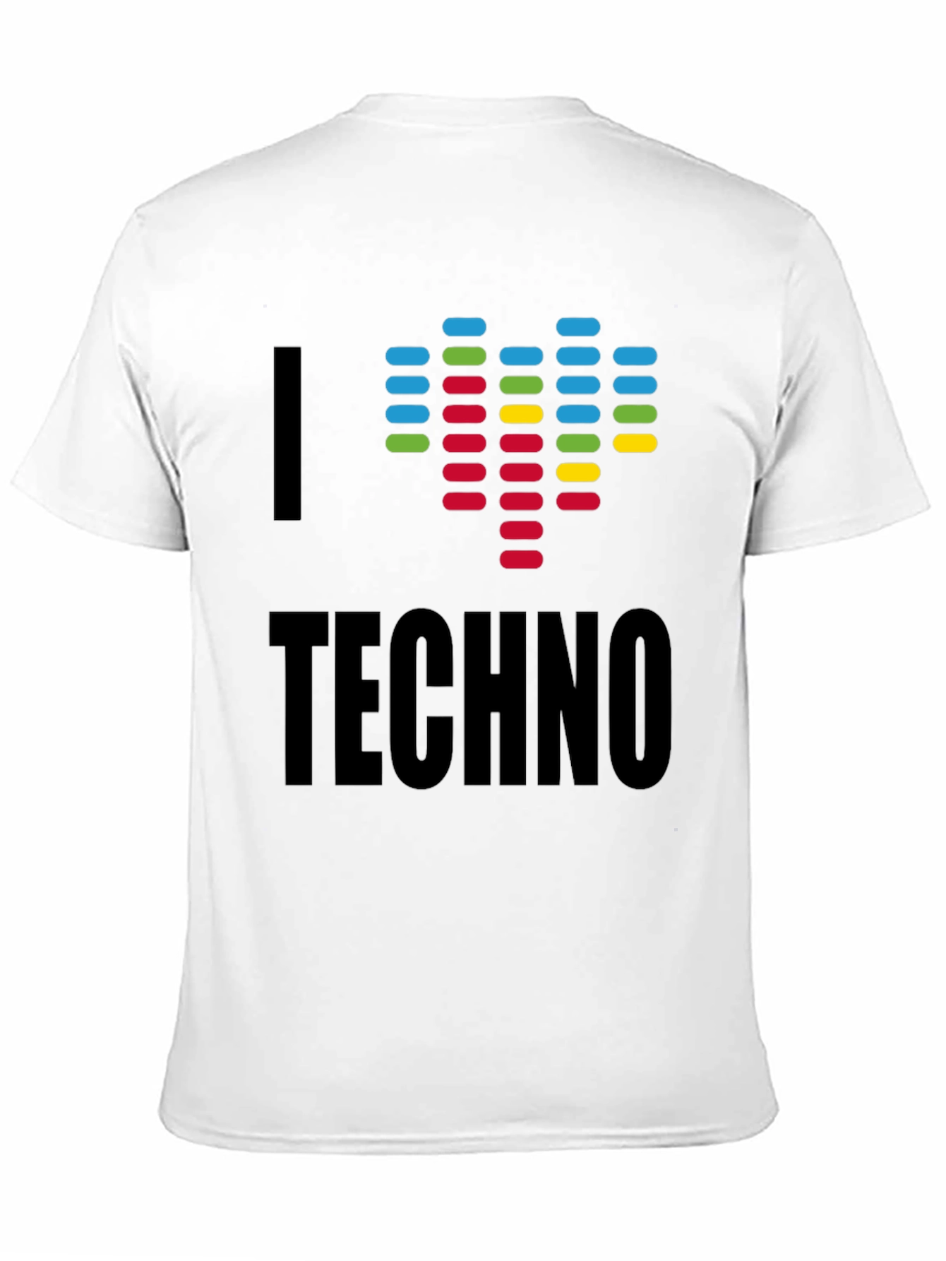 I Love Techno Graphic T-Shirt - Music Lover Tee