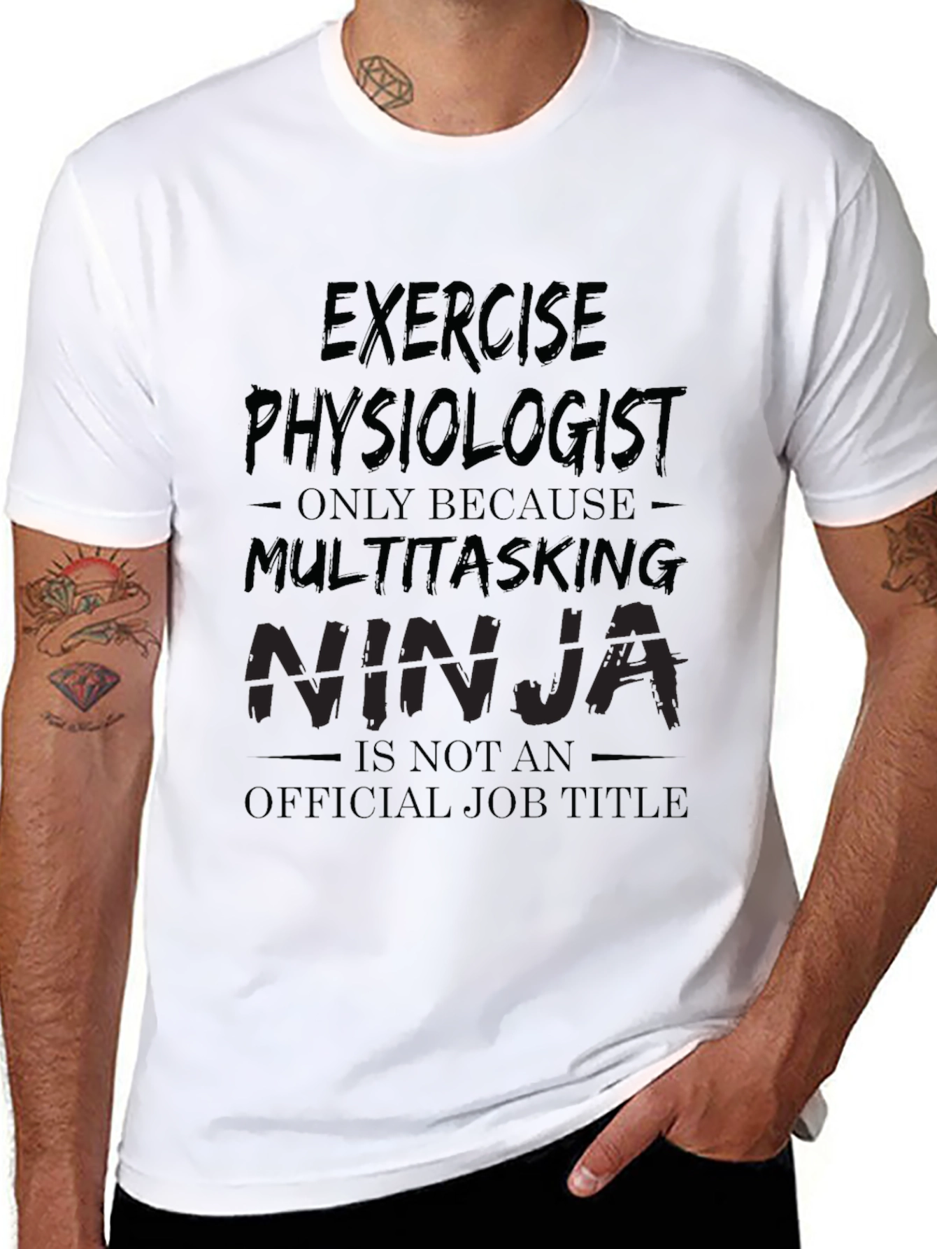 Exercise Physiologist Ninja Graphic Tee - Black