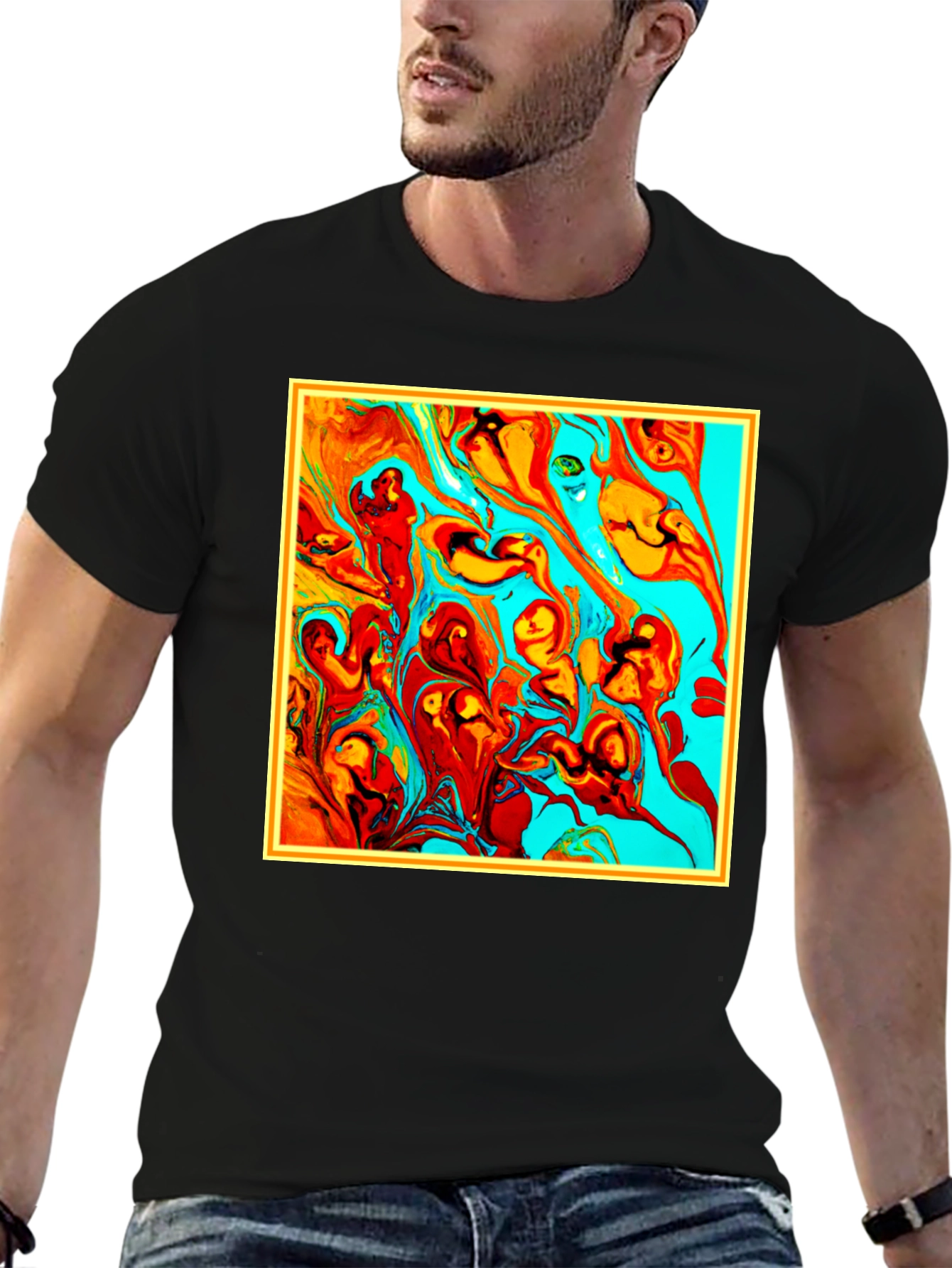 Abstract Art Graphic Tee - Unique Mens T-Shirt