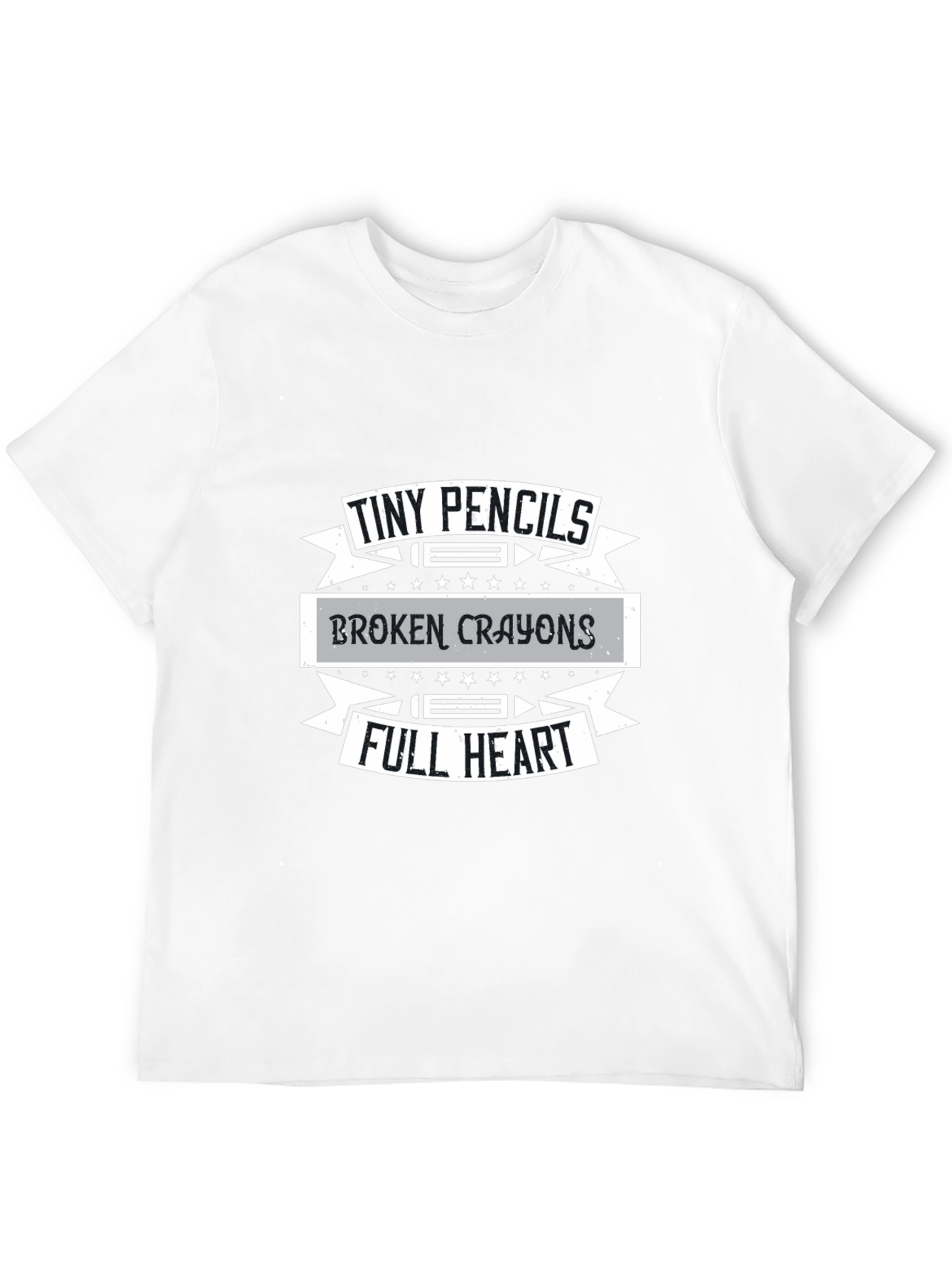 Tiny Pencils Broken Crayons Full Heart Graphic T-Shirt