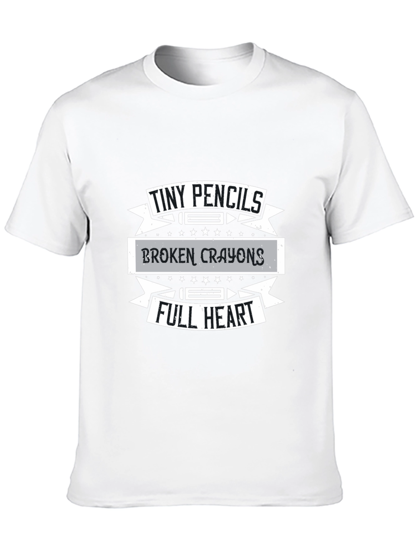 Tiny Pencils Broken Crayons Full Heart Graphic T-Shirt