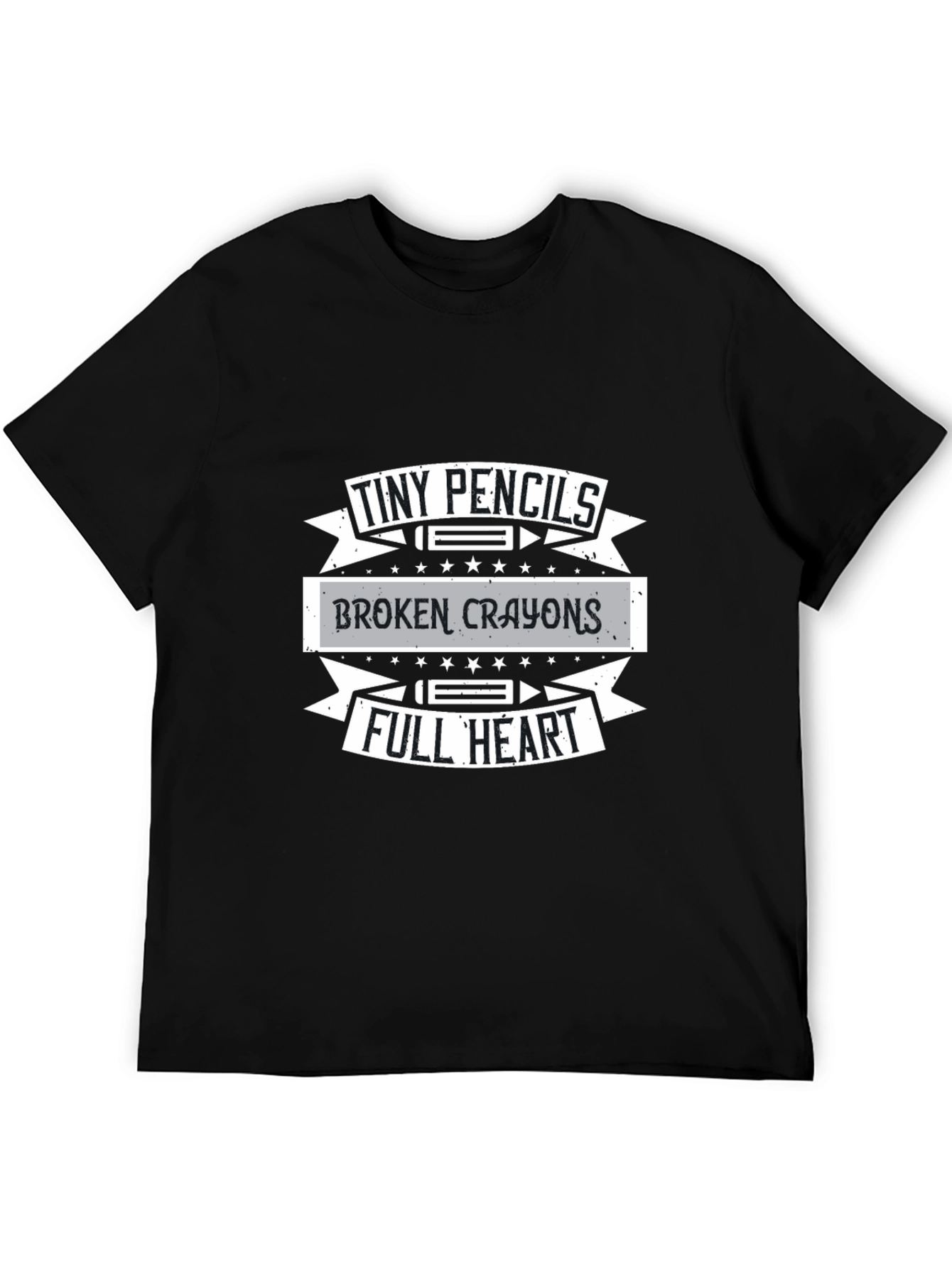 Tiny Pencils Broken Crayons Full Heart Graphic T-Shirt