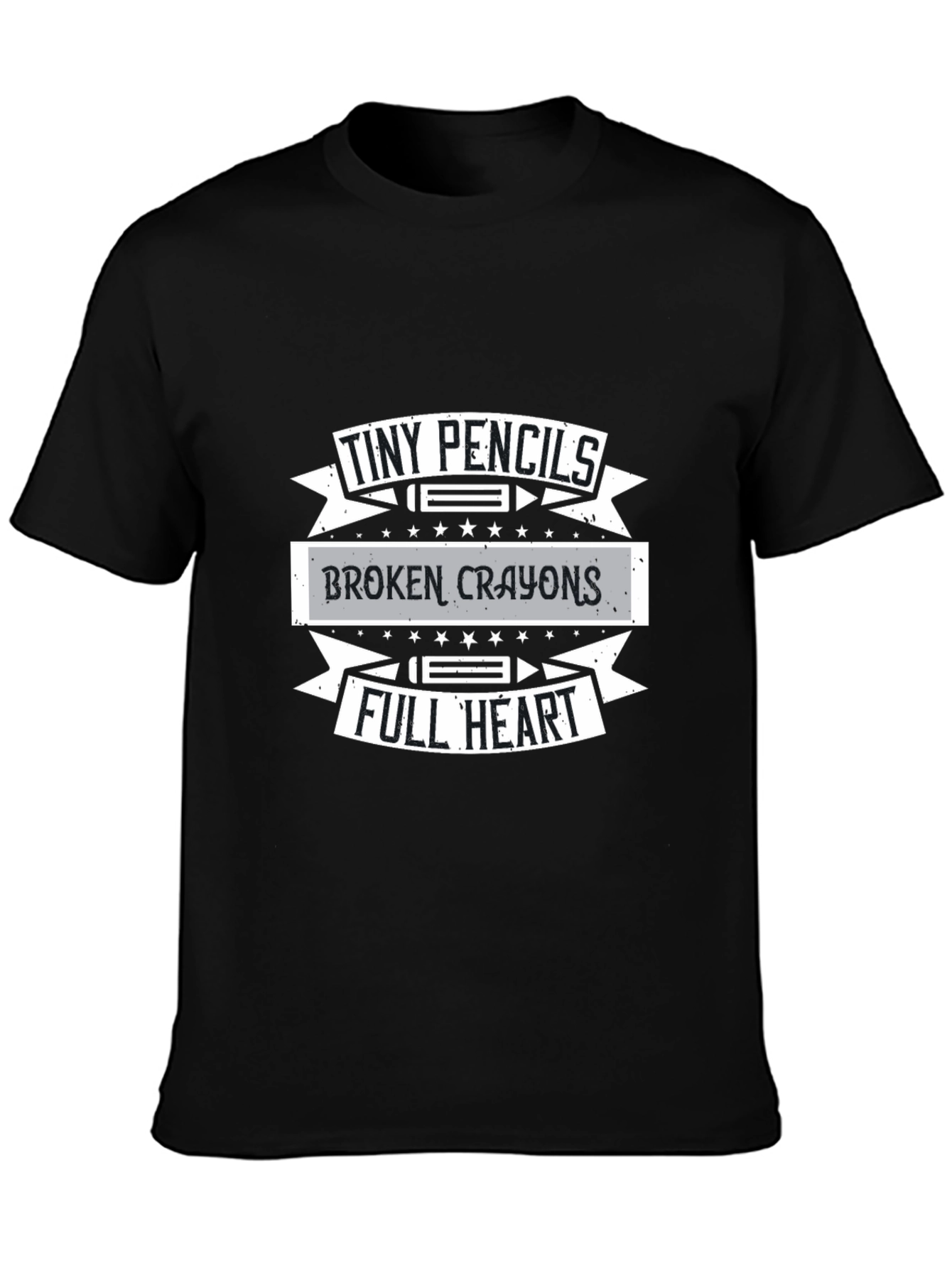 Tiny Pencils Broken Crayons Full Heart Graphic T-Shirt
