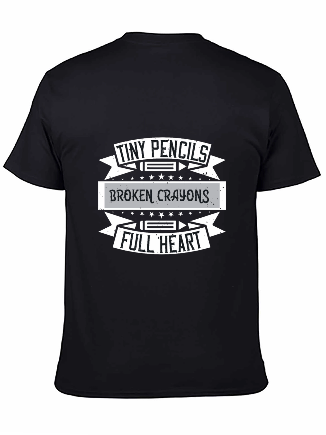 Tiny Pencils Broken Crayons Full Heart Graphic T-Shirt