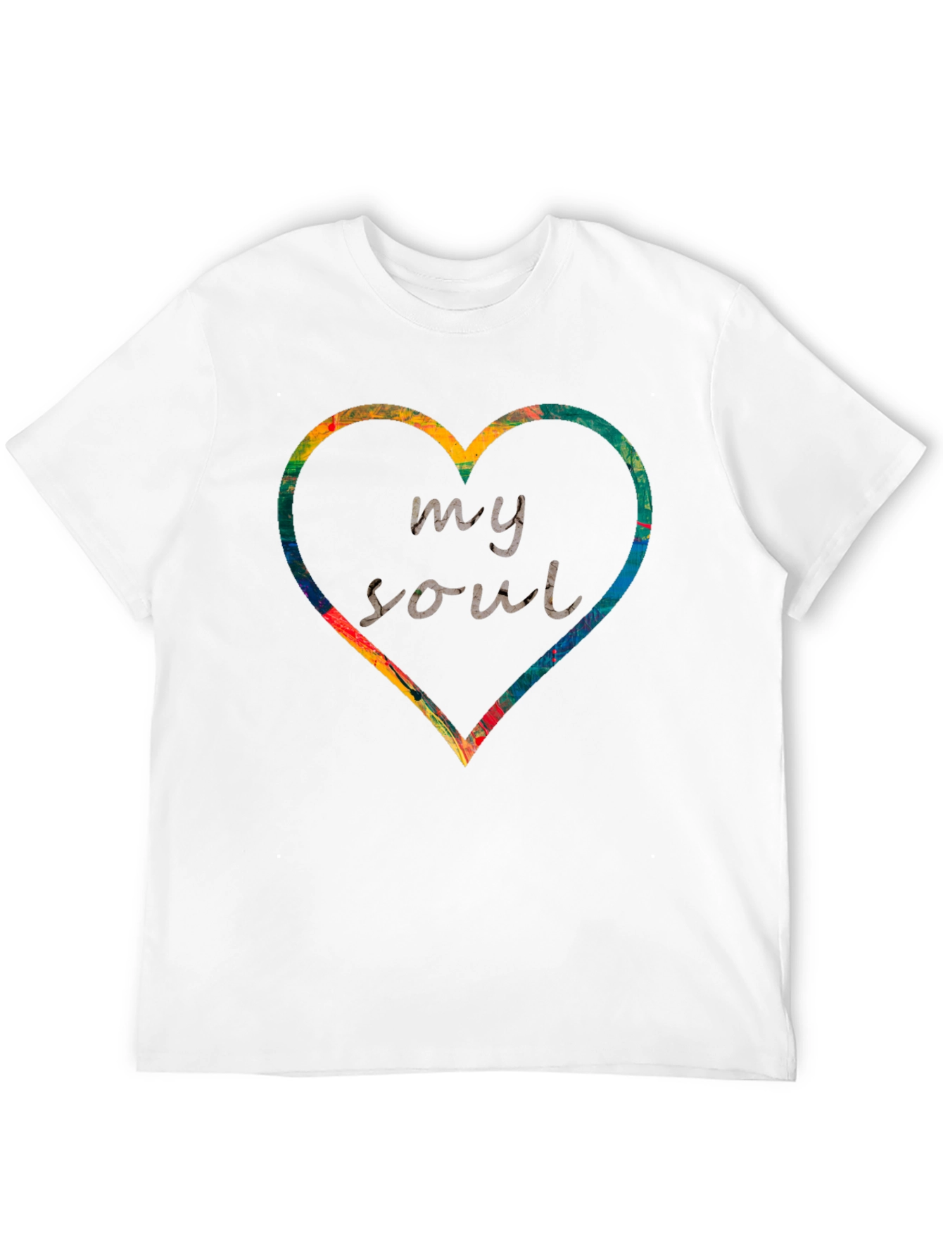 My Soul Heart Graphic Tee - Black Cotton Blend