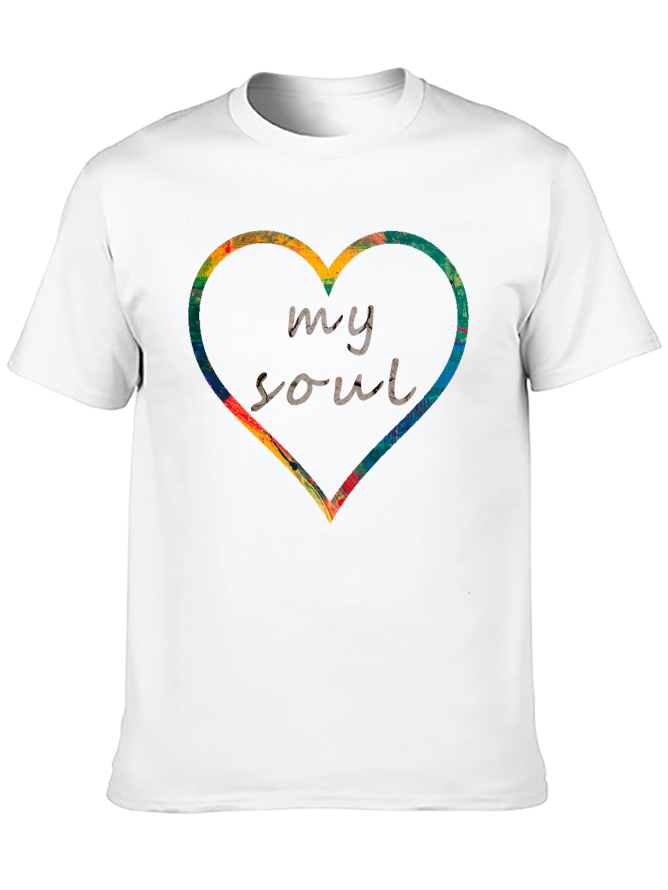 My Soul Heart Graphic Tee - Black Cotton Blend