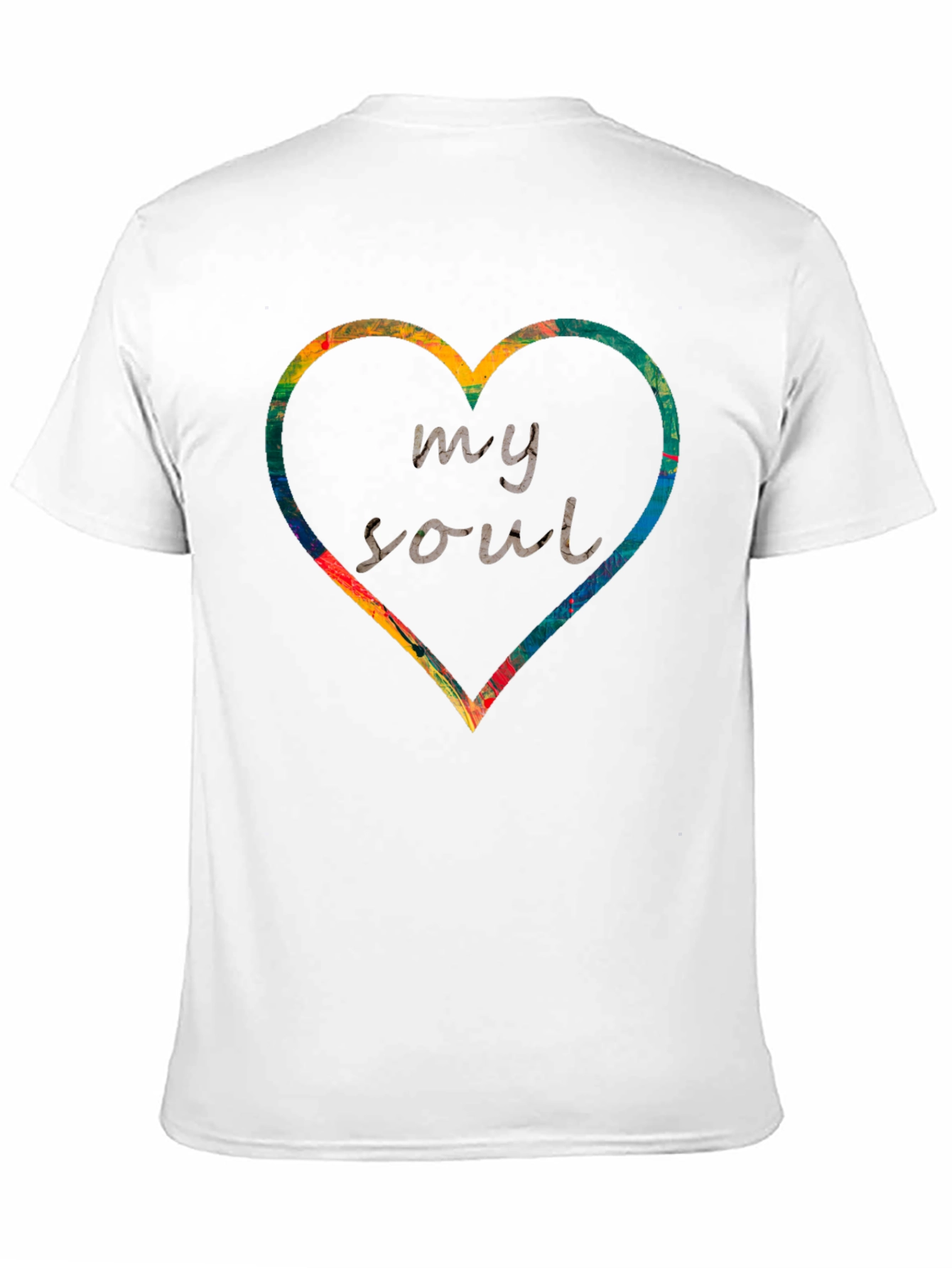 My Soul Heart Graphic Tee - Black Cotton Blend