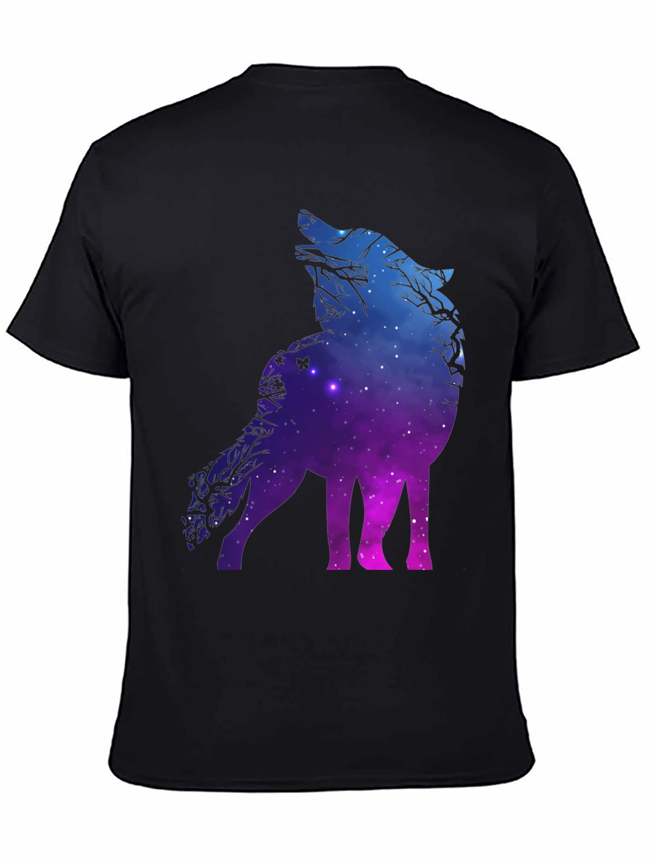 Galaxy Wolf Graphic Tee - Unique Design
