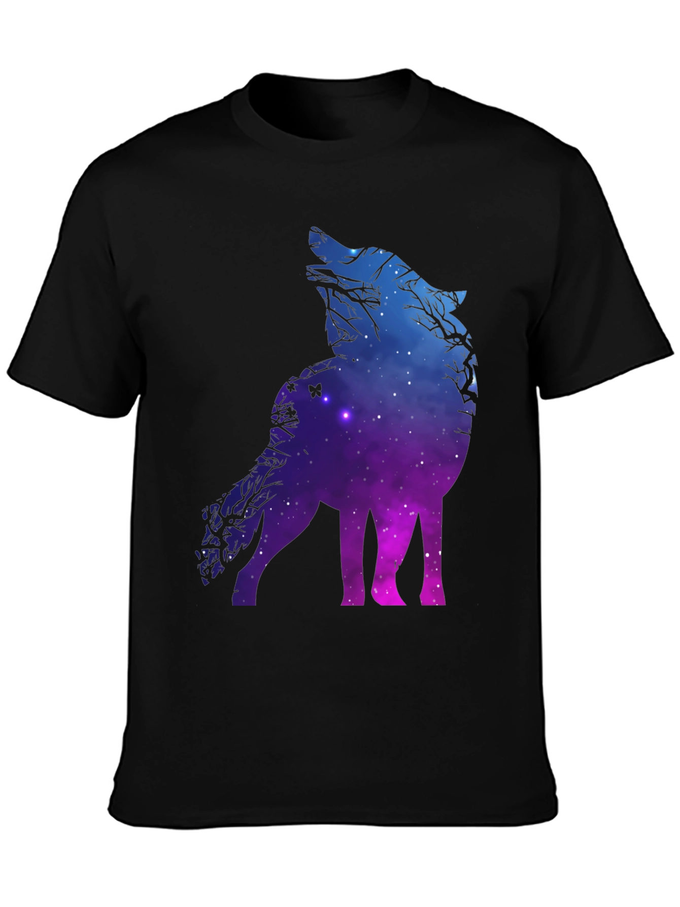 Galaxy Wolf Graphic Tee - Unique Design