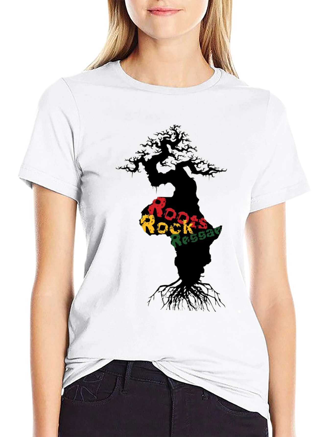 Roots Rock Reggae Black Graphic Tee