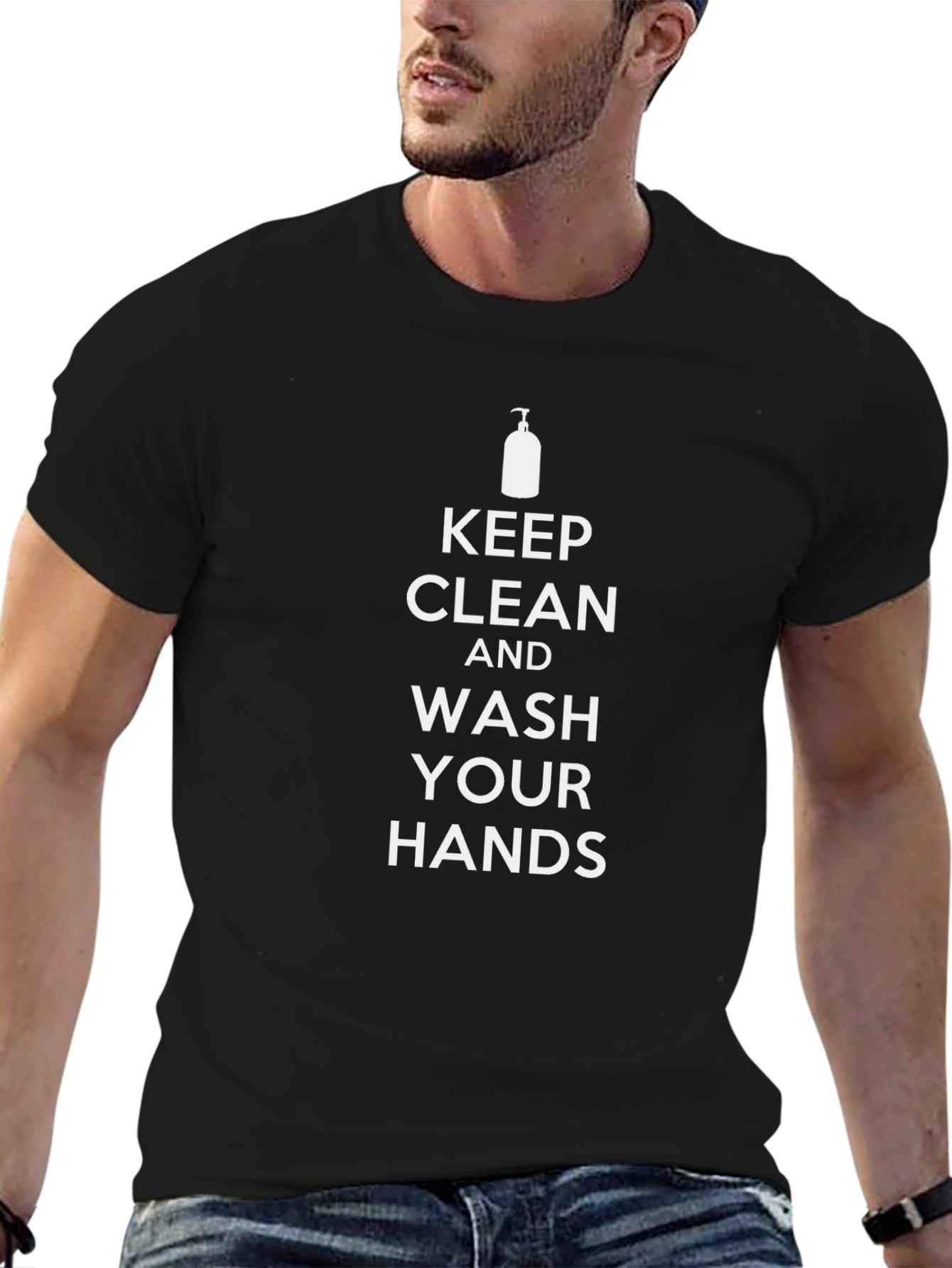 Keep Clean Wash Hands T-Shirt Black